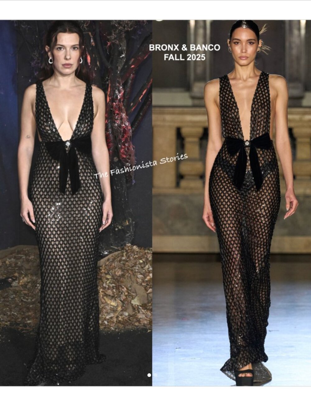 Bronx and Banco Liora Maxi Dress Gown Black Noir